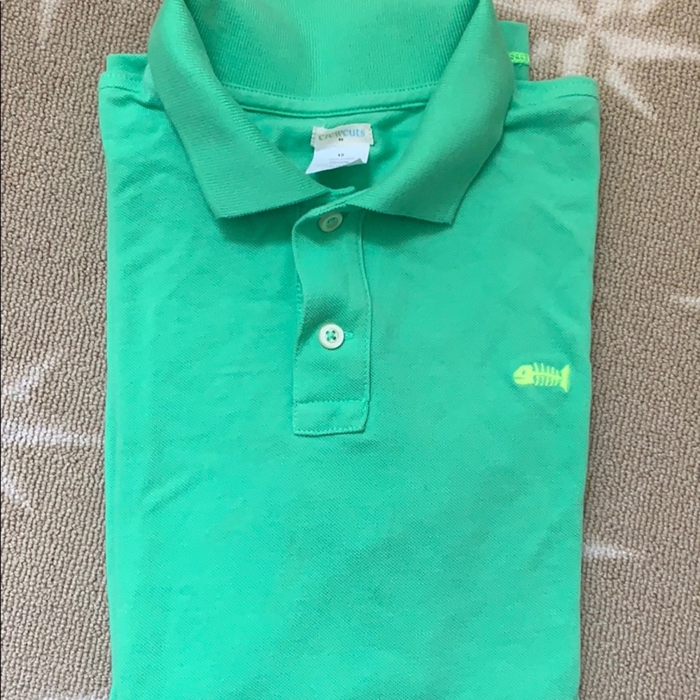 Green crewcuts polo size 12
